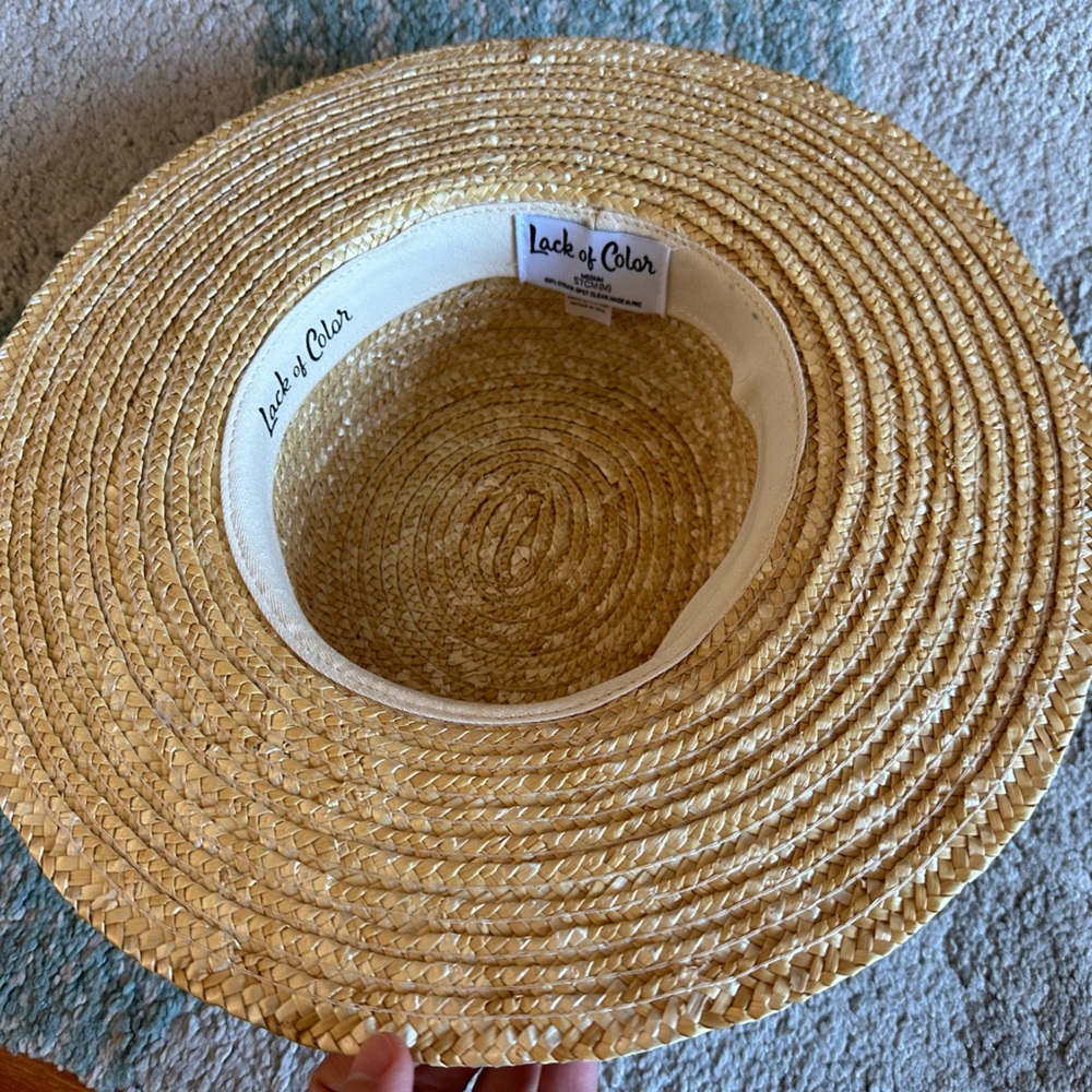 Lack Of Color The Spencer boater hat Size M 57cm - Picture 5 of 5